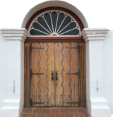 Photograph of the Mission San Luis Rey door