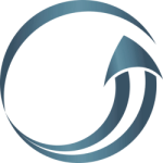 Clockwise-turning blue / teal bllue arrow